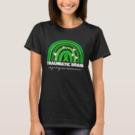 T-shirt Traumatic Brain Injury TBI Awareness Rainbow For W (Devant)