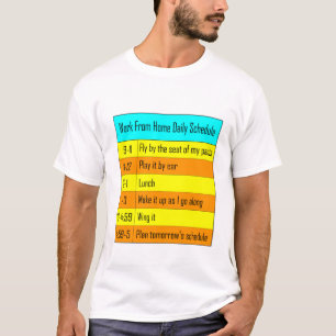 T-shirt Travail à partir du programme quotidien à domicile