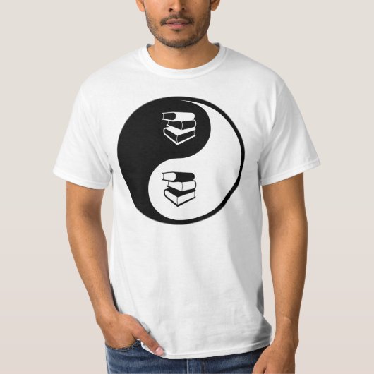 T-shirt Travail de bibliothèque de Yin Yang (Devant)