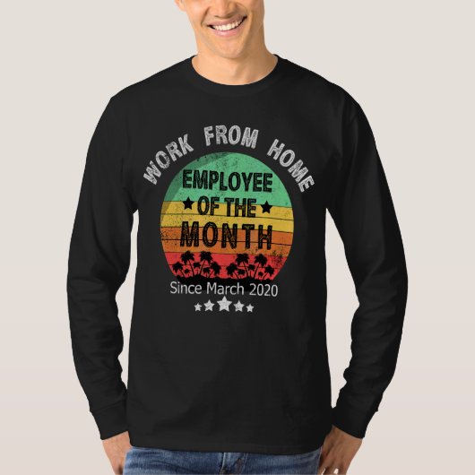 T-shirt Travail De L'Employé À Domicile De Trois Mois Rétr (Devant)