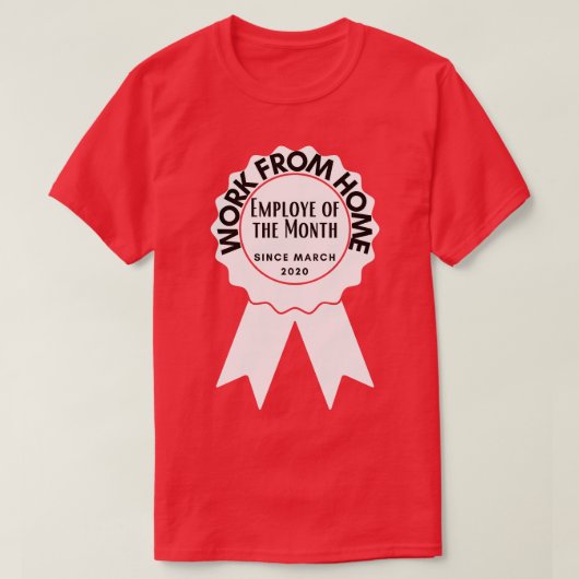 T-shirt Travail De L'Employé À Domicile Du Mois (Design devant)