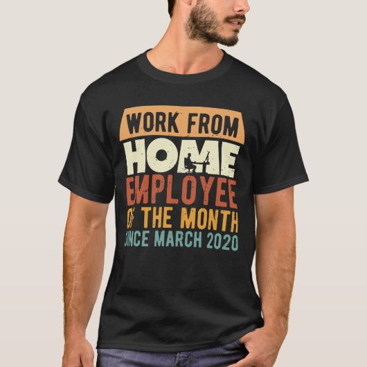 T-shirt Travail De L'Employé À Domicile Du Mois (Devant)