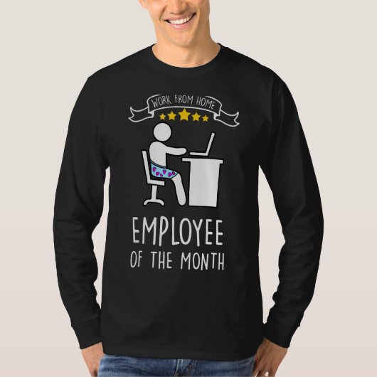 T-shirt Travail De L'Employé À Domicile Du Mois Bureau À D (Devant)
