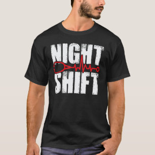 T-shirt Travail de nuit Stethoscope de race différente Inf