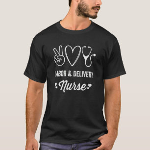 T-shirt Travail des femmes et prestation Infirmière Coeur