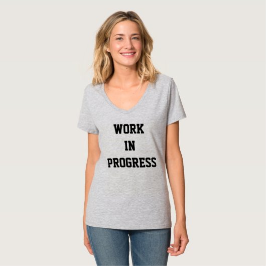 T-shirt Travail en cours paisible - (Devant entier)