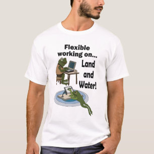 T-shirt Travail Flexible Grenouille Bureau Humour Fête d'e