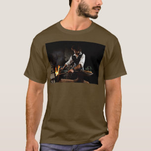 T-shirt Travail manuel de style ancien forgeron Moyen âge 