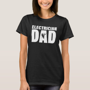 T-shirt Travail Professionnel Pour Hommes Electricien Papa