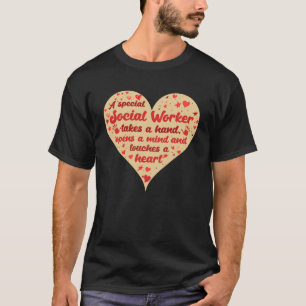 T-shirt Travail social spécial Amour du coeur Travail soci