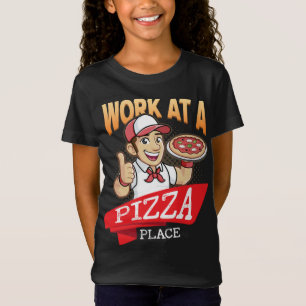 T-Shirt Travailler À La Pizza Place Slice Champhroom Hawai