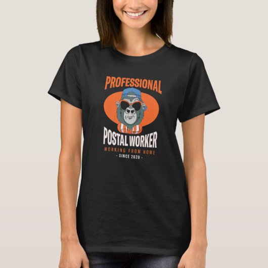T-shirt Travailler À Partir De La Poste Poste De Poste De (Devant)
