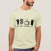 T-shirt travailler acheter consommer (Devant)