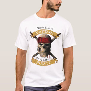 T-shirt Travailler Comme Une Partie De Capitaine Comme Un