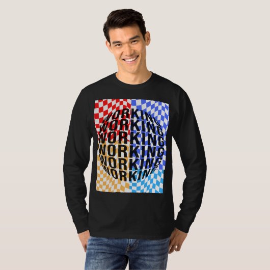 T-shirt Travailler est mon hobby (Devant entier)