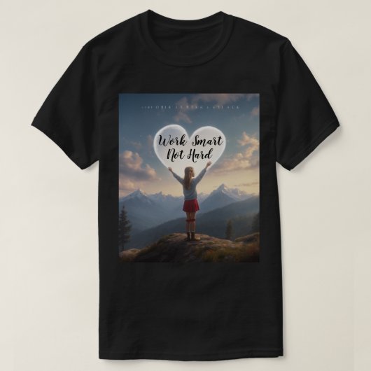 T-shirt travailler intelligent pas dur (Design devant)