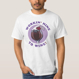 T-shirt Travailler Neuf À Vin   Citation Amoureux Du Vin D