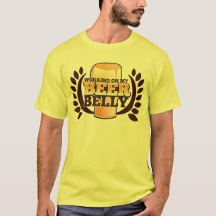 T-shirt TRAVAILLER SUR MA conception de VENTRE de BIÈRE