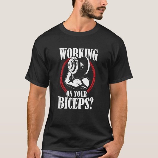 T-shirt Travailler Sur Vos Biceps Entraînement Dit Curl Mu (Devant)