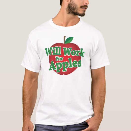 T-shirt Travaillera pour des pommes (Devant)