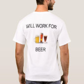 T-shirt Travaillera pour la bière 1 (Dos)