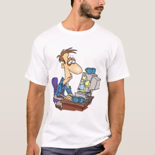 T-shirt Travailleur de bureau surmené Employé fatigué drôl