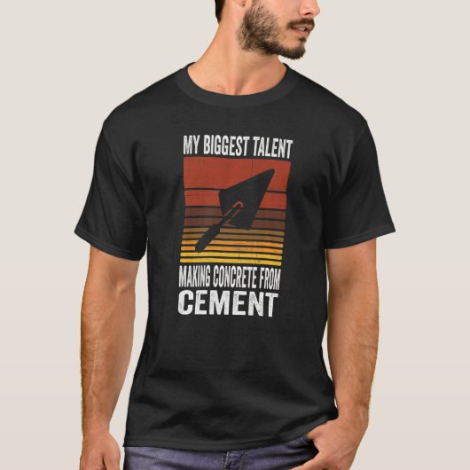 T-shirt Travailleur De Ciment De Construction Pour Un Fini (Devant)