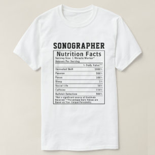 T-shirt Travailleur du personnel de faits nutritionnels éc