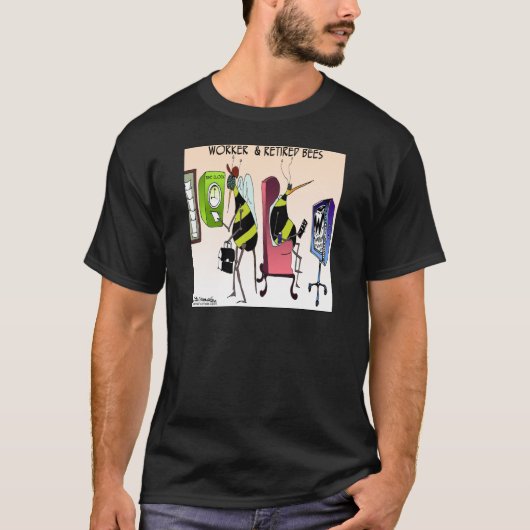 T-shirt Travailleur et abeille retirée (Devant)