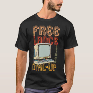 T-shirt Travailleur Indépendant Depuis l'Ère du Dial-Up Tr