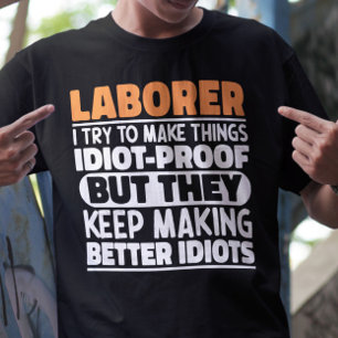 T-shirt Travailleur J'Essaie De Rendre Les Choses Drôle Di