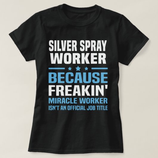 T-shirt Travailleur Silver Spray (Design devant)