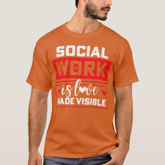 T-shirt Travailleur social aime garçon