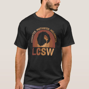 T-shirt Travailleur social clinique agréé noir LCSW mélané