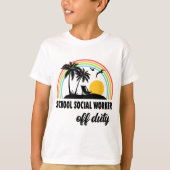T-shirt Travailleur Social Hors Service Arc-En-Ciel Fin De (Devant)