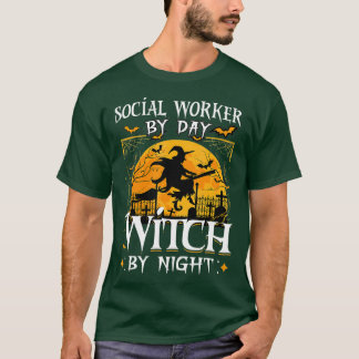 T-shirt Travailleur Social Par Sorcière De Jour Par Hallow