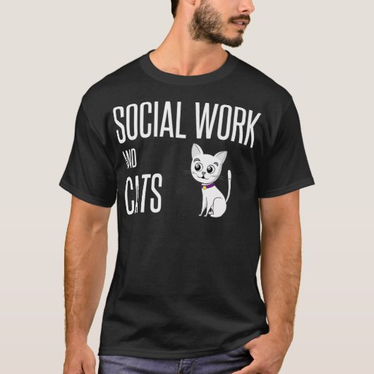 T-shirt Travailleur Social Travail Social Et Chats Lover P (Devant)