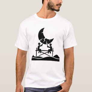 T-shirt Travailleurs de la réparation de la lune fissurée
