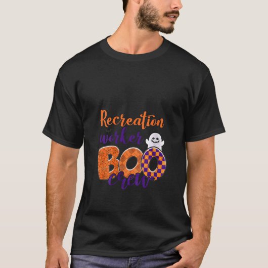 T-shirt Travailleuse en loisirs Boo Crew Halloween V Neck (Devant)