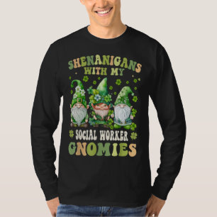T-shirt Travailleuse sociale scolaire Gnomes Fête de la Sa