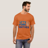 T-shirt Travaillons ensemble Texas orange man (Devant entier)