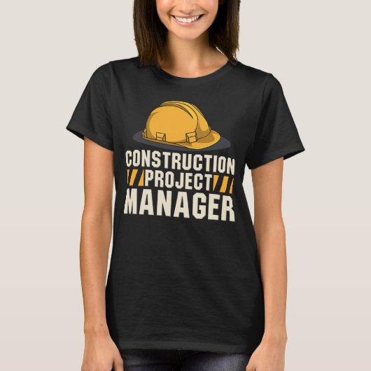 T-shirt Travaux de construction Chef de projet de construc (Devant)