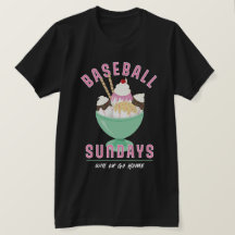 T-shirt Travel Baseball les dimanches crème glacée