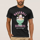 T-shirt Travel Baseball les dimanches crème glacée (Devant)