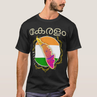 T-shirt Travel India Kerala Malayalam avec Mandala ou