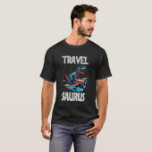 T-shirt Travel Saurus T-Rex Drôle (Devant entier)