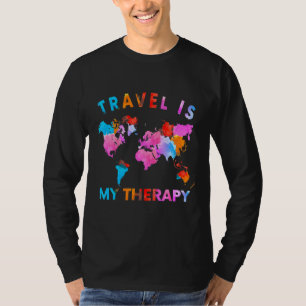 T-shirt Traveler Camping Trip World Statement Travel Is My