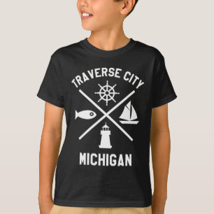 T-shirt Traverse City Nord du Michigan La voilière à voile