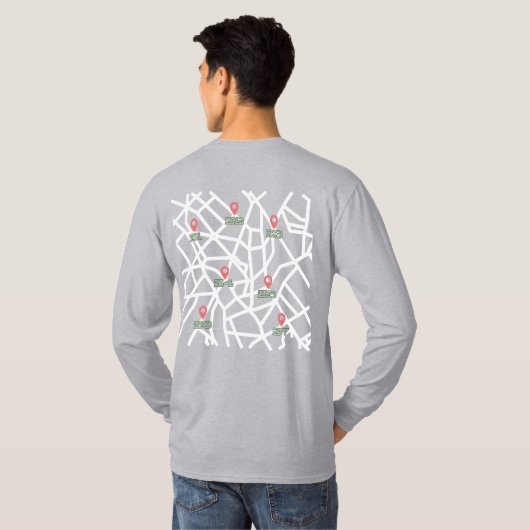 T-shirt Traversée de route Long Sleeve 2 (Dos entier)
