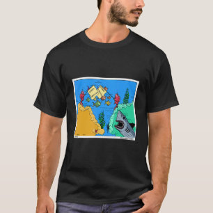 T-shirt Traversée d'école de poissons Drôle d'animal marin